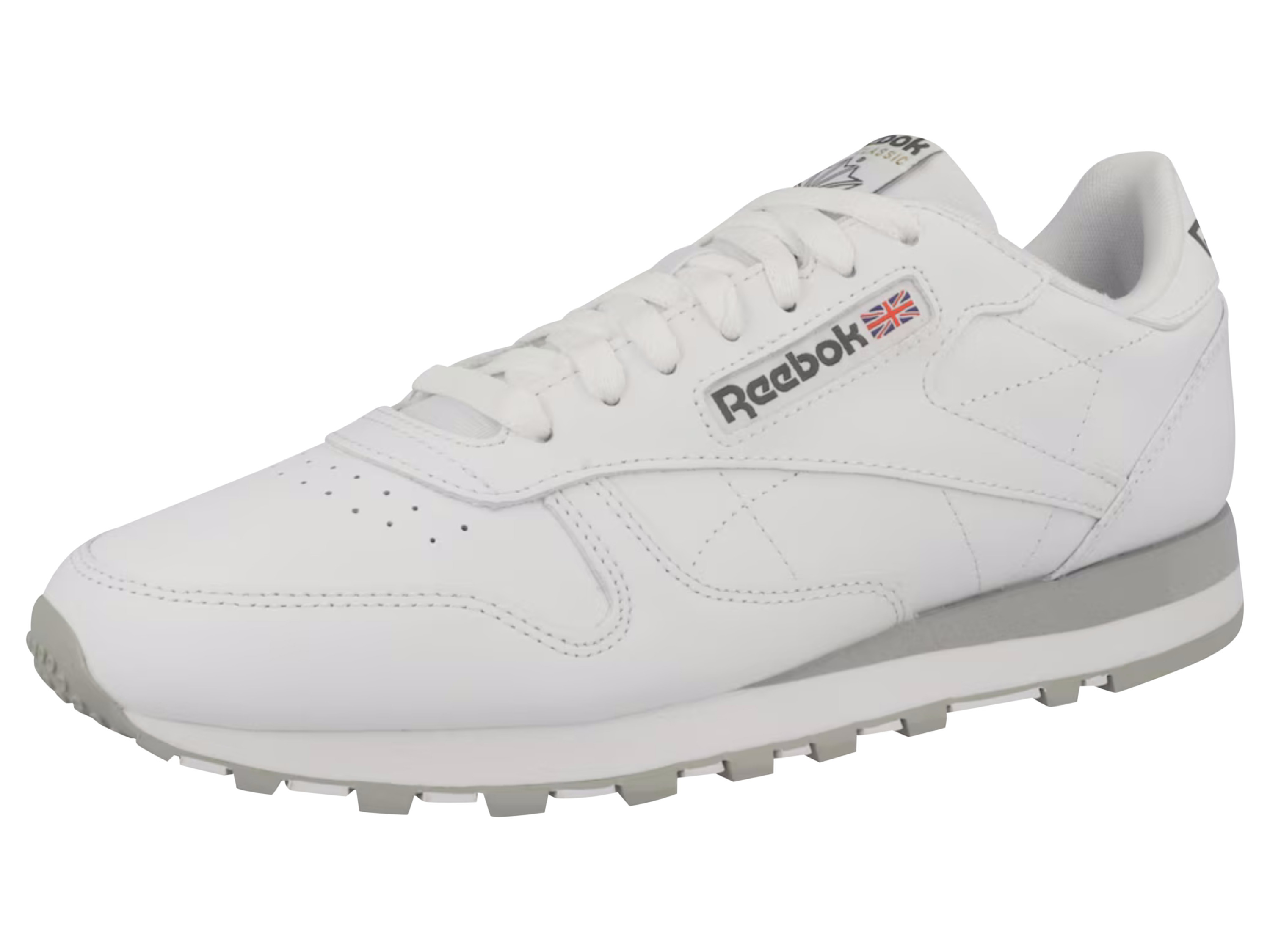 REEBOK Klasyczne skórzane sneakersy. (biała, 38,5)
