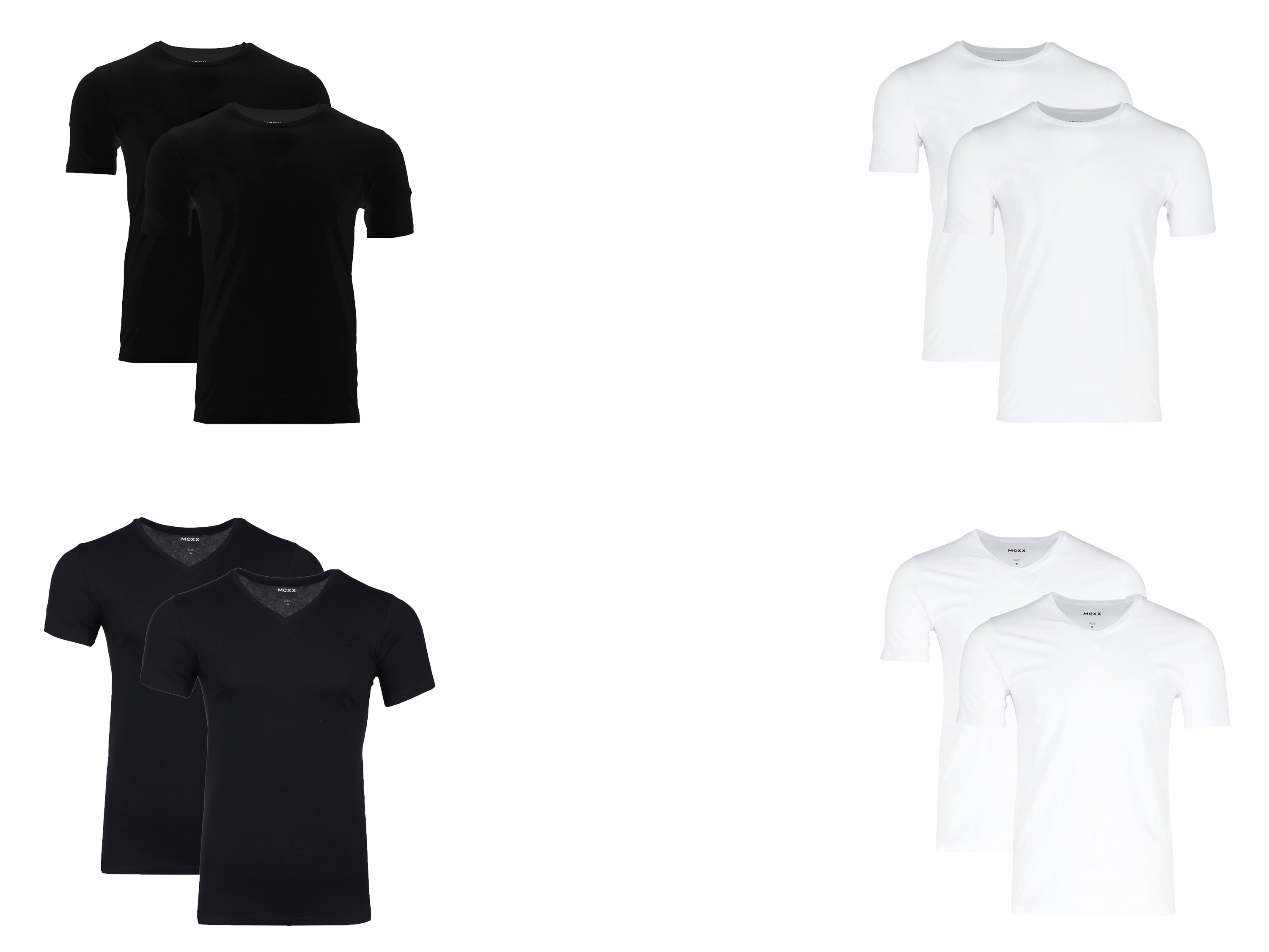 MEXX Podkoszulki męskie z bawełną, 2 sztuki