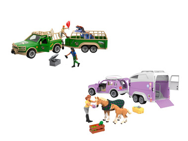 Playtive Zestaw L Samochód z przyczepą Animal Adventures