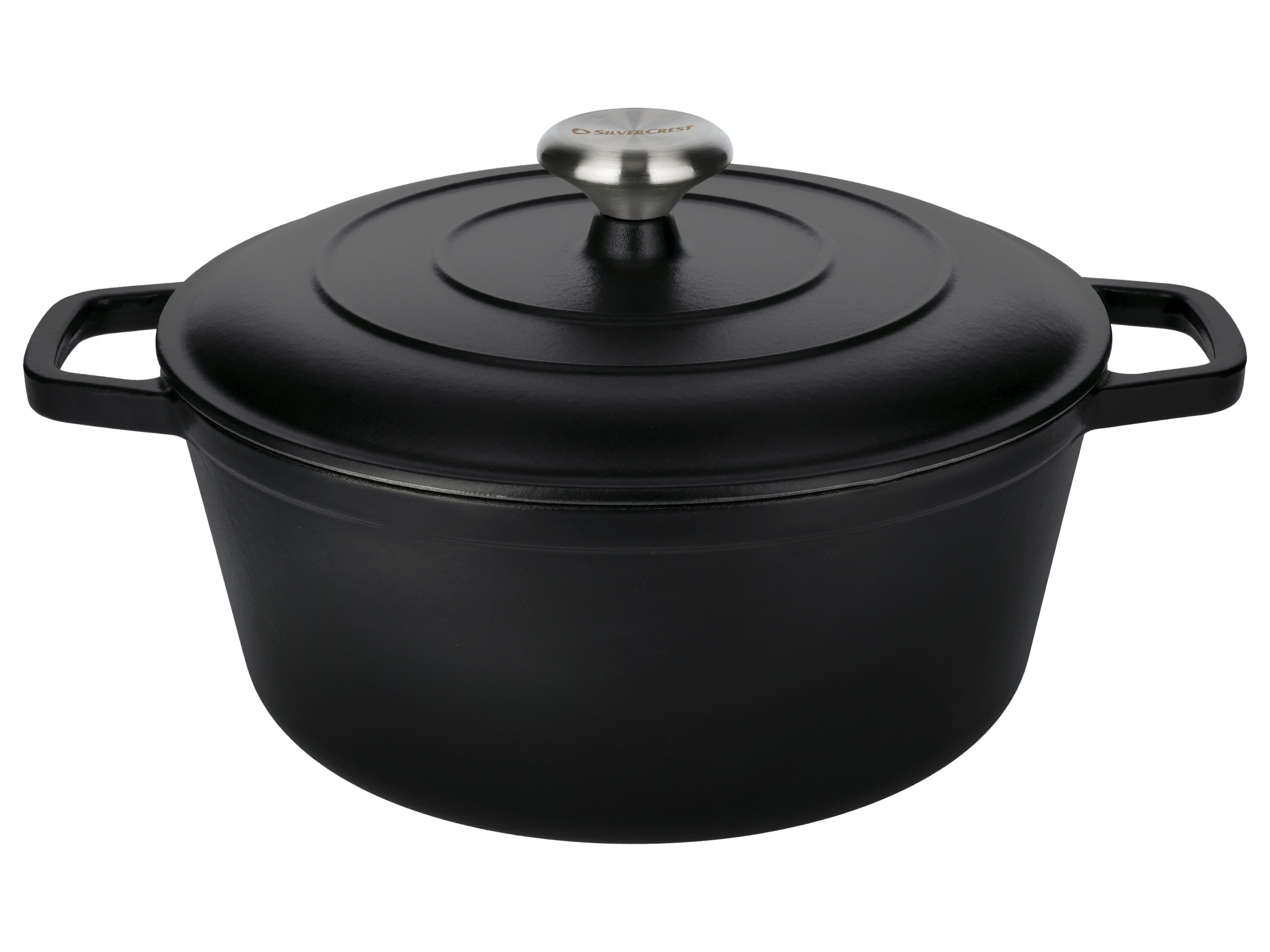 SILVERCREST® Garnek żeliwny Premium, Ø 27 cm (Czarny)