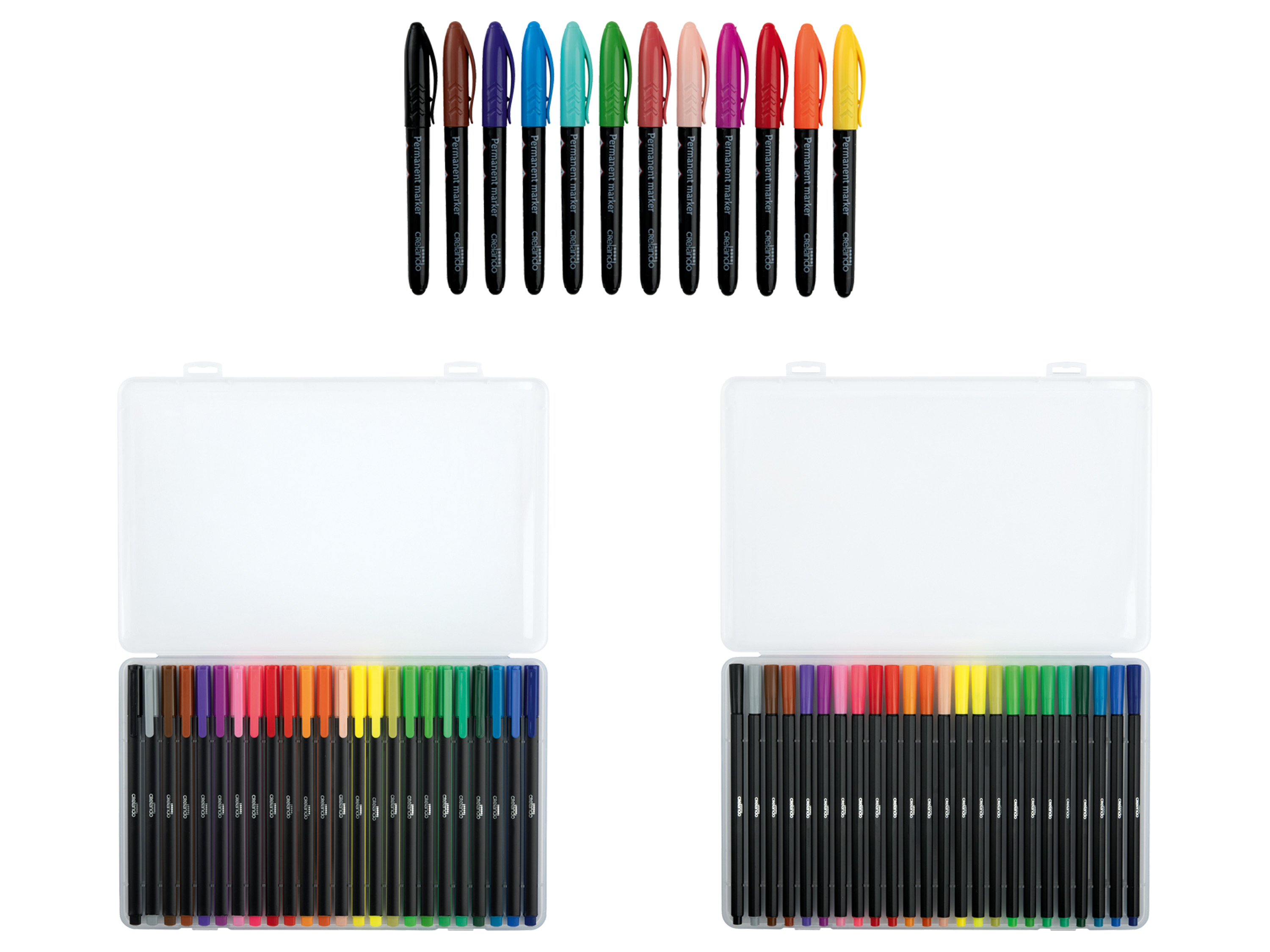 crelando® Markery permanentne / Brushlinery / Cienkopisy