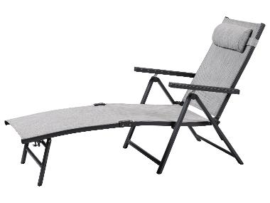 LIVARNO® Leżak aluminiowy Houston, antracyt/ szary