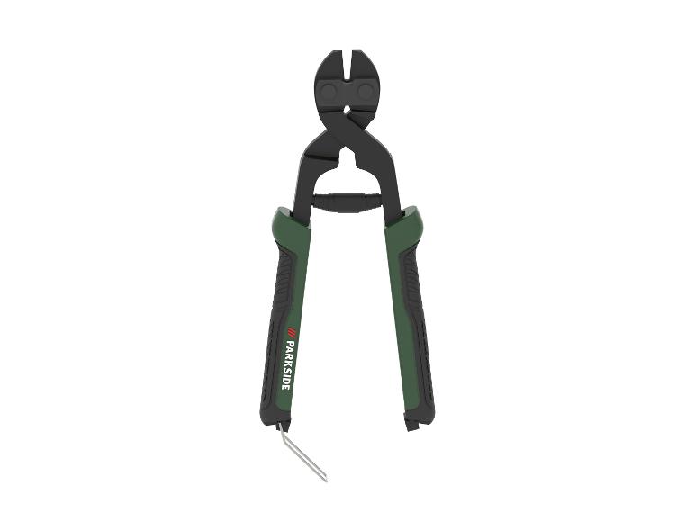 Zielono-czarne nożyce do prętów z ergonomicznymi uchwytami.