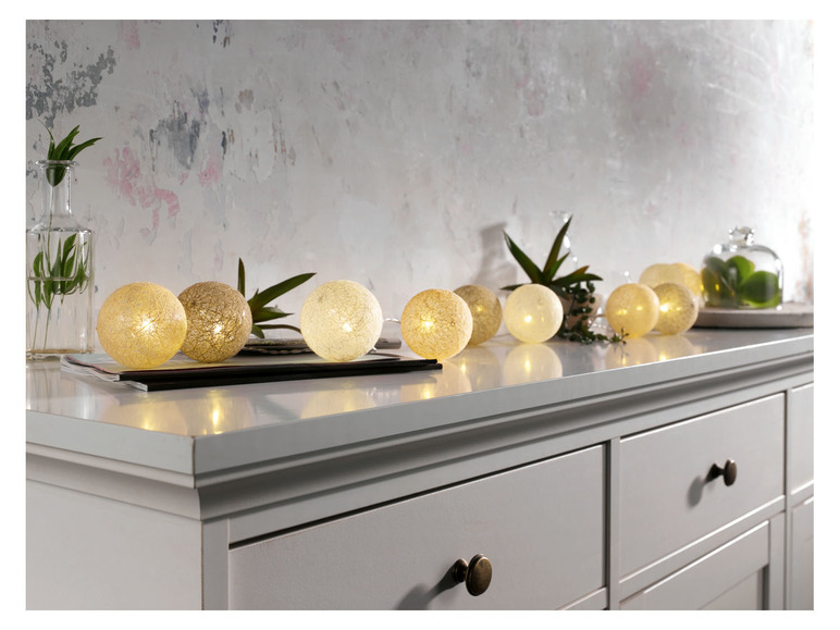 Pełny ekran: LIVARNO home Dekoracyjny łańcuch świetlny LED cotton balls - zdjęcie 10