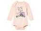 Różowy body z długim rękawem z nadrukiem Bambi.