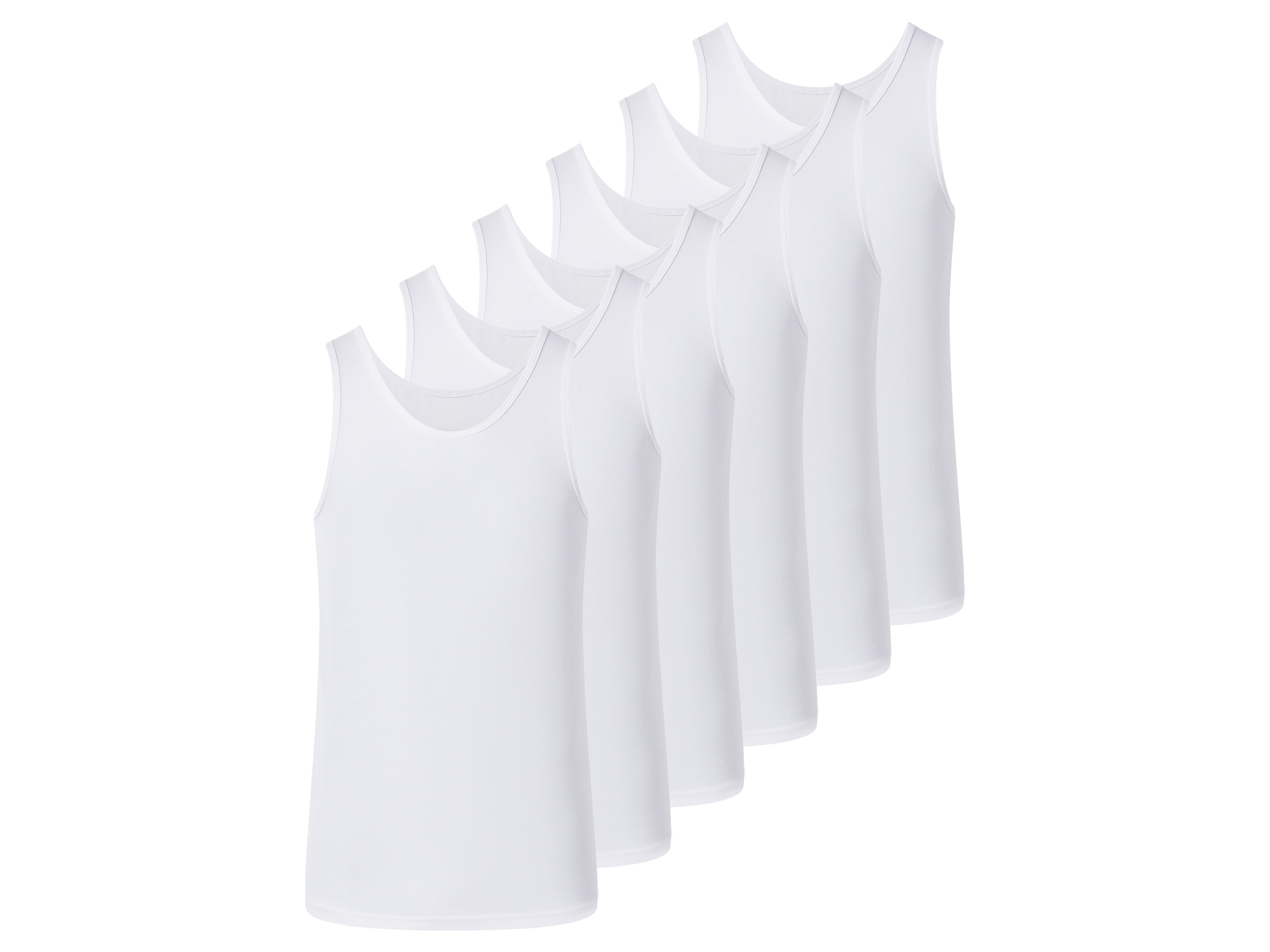 esmara Men Podkoszulki na ramiączkach męskie z bawełną, 6 sztuk 