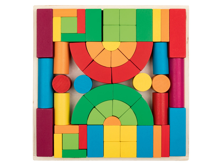 Pełny ekran: Playtive Drewniana układanka Montessori w kolorach tęczy, 1 zestaw - zdjęcie 8