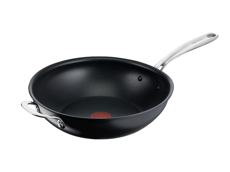 Wok Tefal Jamie Oliver: powłoka nieprzywierająca, uchwyt ze stali nierdzewnej.
