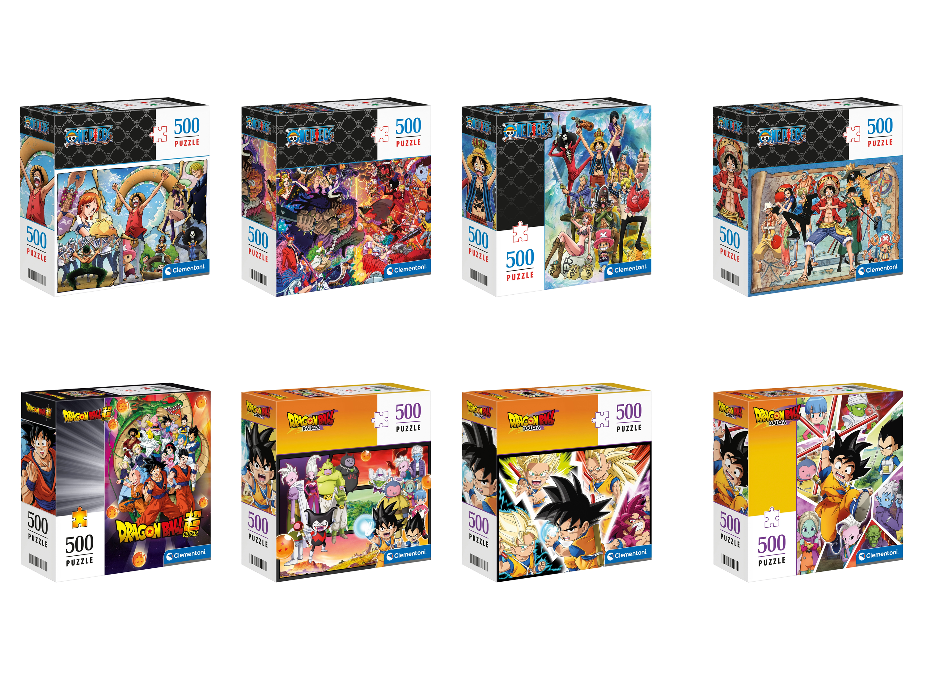 CLEMENTONI Zestaw puzzli Dragon Ball lub One Piece