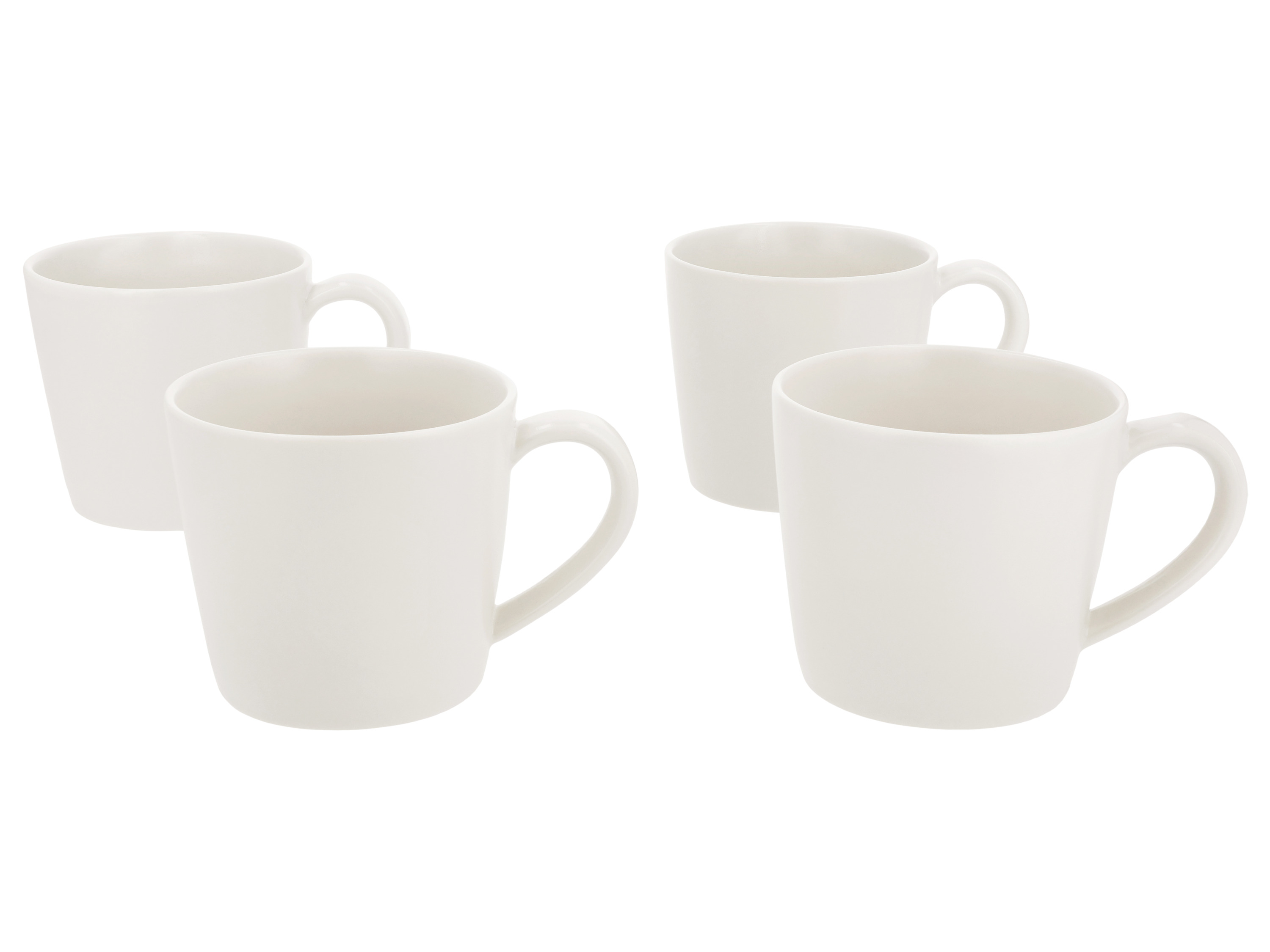 SILVERCREST® Zestaw kubków, 4 sztuki (biała)