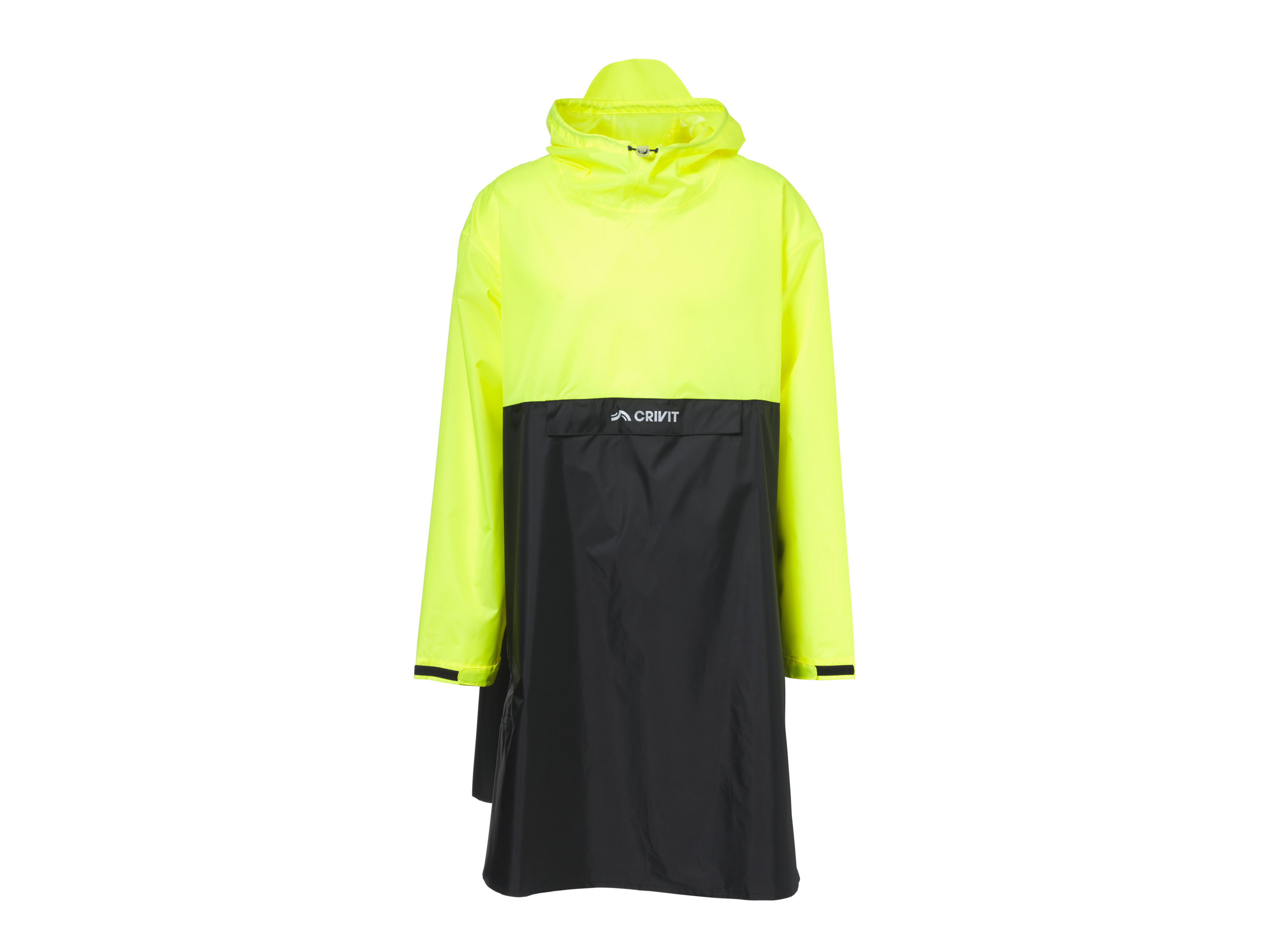 CRIVIT Poncho przeciwdeszczowe (Czarny/ żółty, S/M)