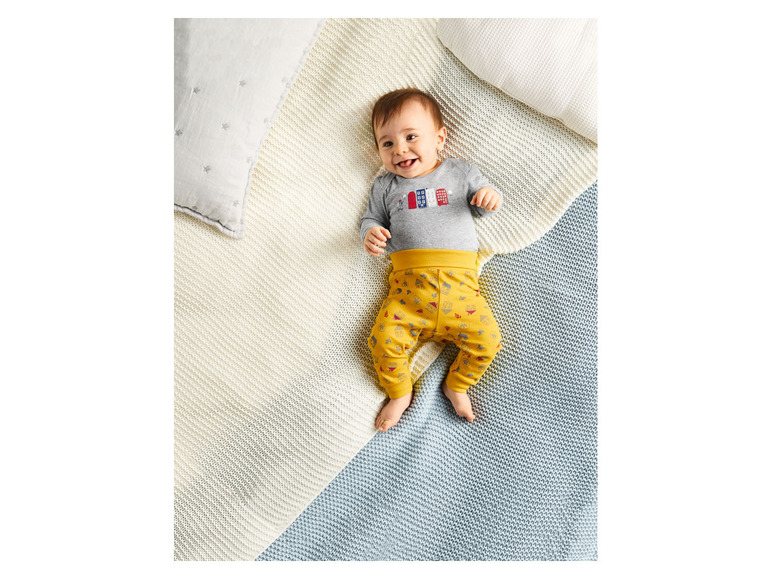 Pełny ekran: LUPILU® Spodnie dresowe niemowlęce z biobawełny, 2 pary - zdjęcie 4