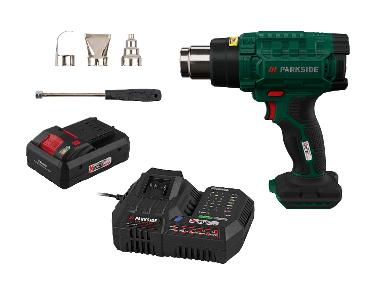 PARKSIDE PERFORMANCE® Zestaw Akumulatorowa opalarka, 20 V z akumulatorem litowo-jonowym Smart, 4 Ah i ładowarką Smart, 12 A