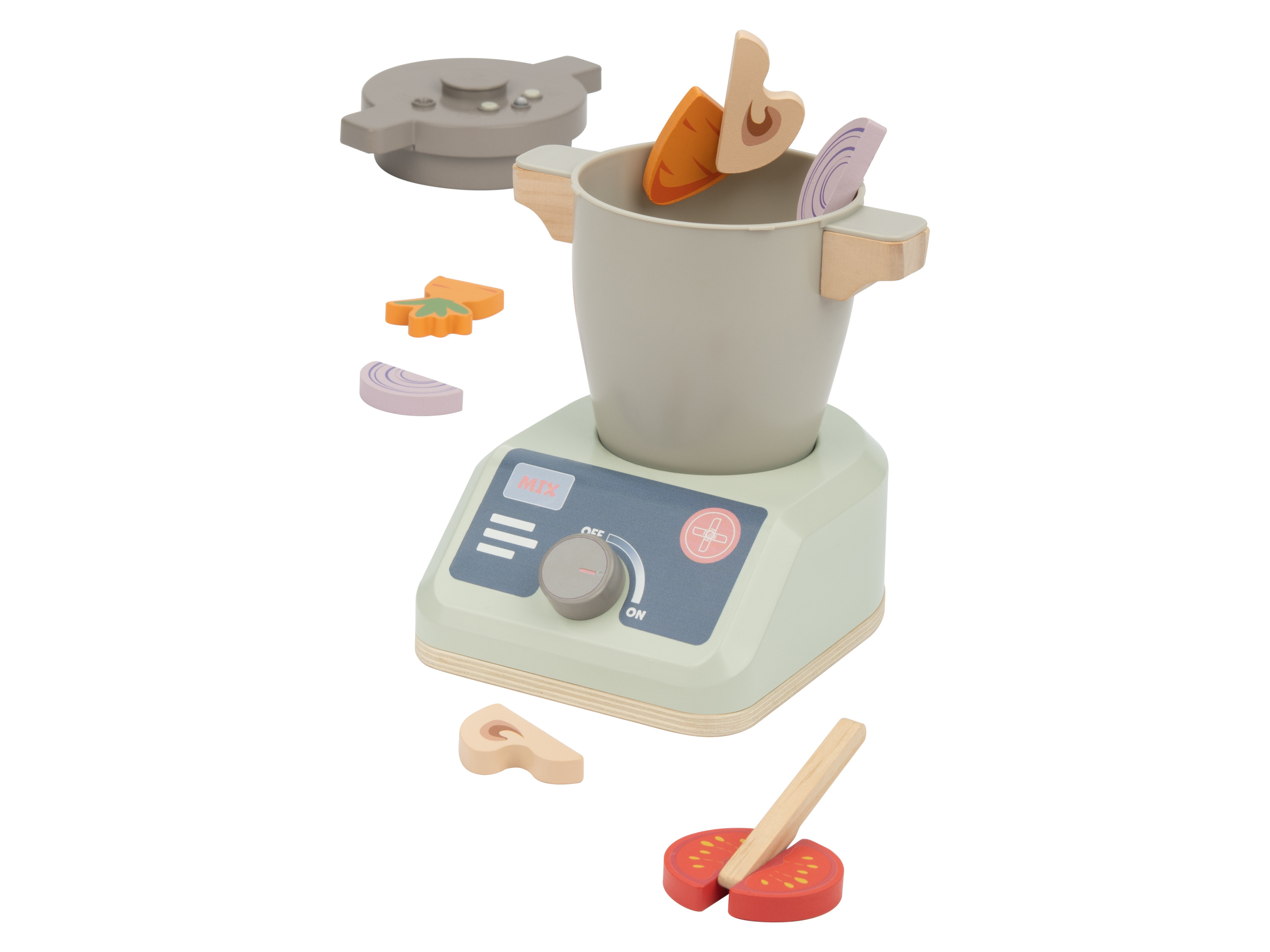 lupilu® Drewniany ekspres do kawy / robot kuchenny / garnek / piekarnik do zabawy (Robot kuchenny)