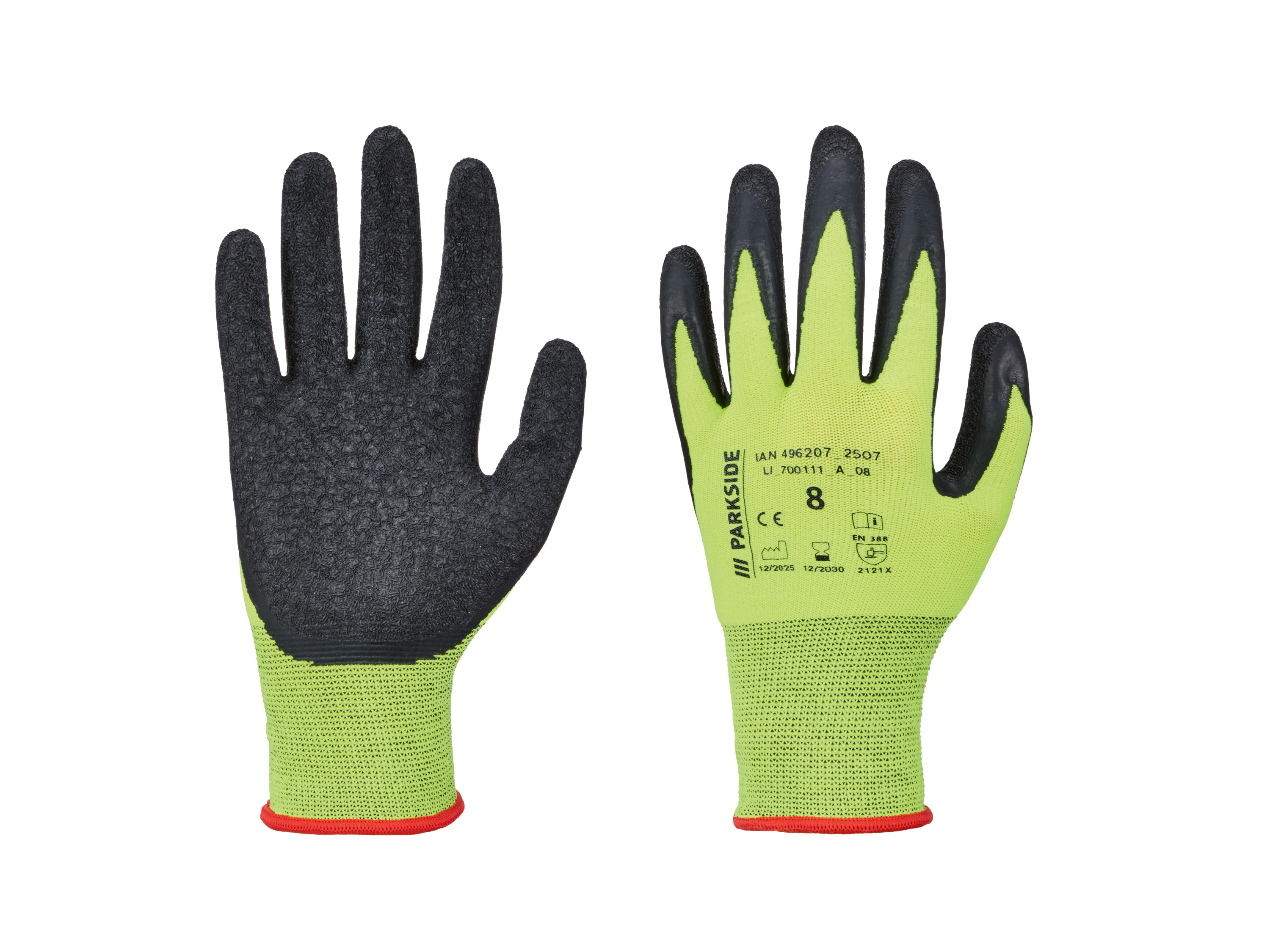 PARKSIDE® Rękawice robocze (Żółty, 8)