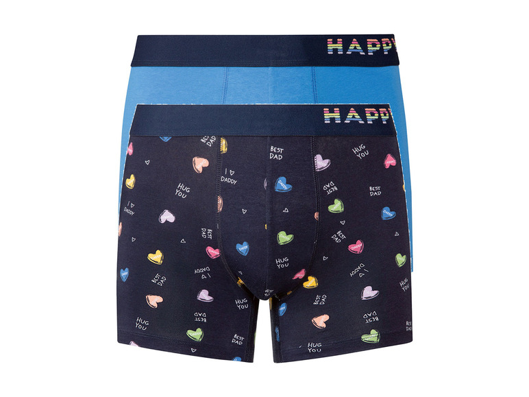 Pełny ekran: Happy Shorts Bokserki męskie szorty, na Dzień Ojca, 2 pary - zdjęcie 2