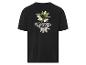 Czarny t-shirt Plantopia z kwiatowym nadrukiem.