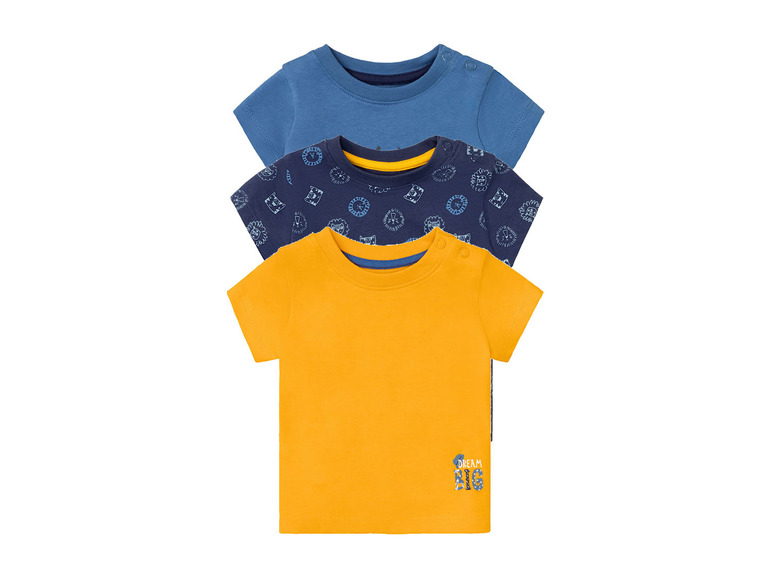 Pełny ekran: lupilu® T-shirt niemowlęcy z biobawełny, 3 sztuki - zdjęcie 6