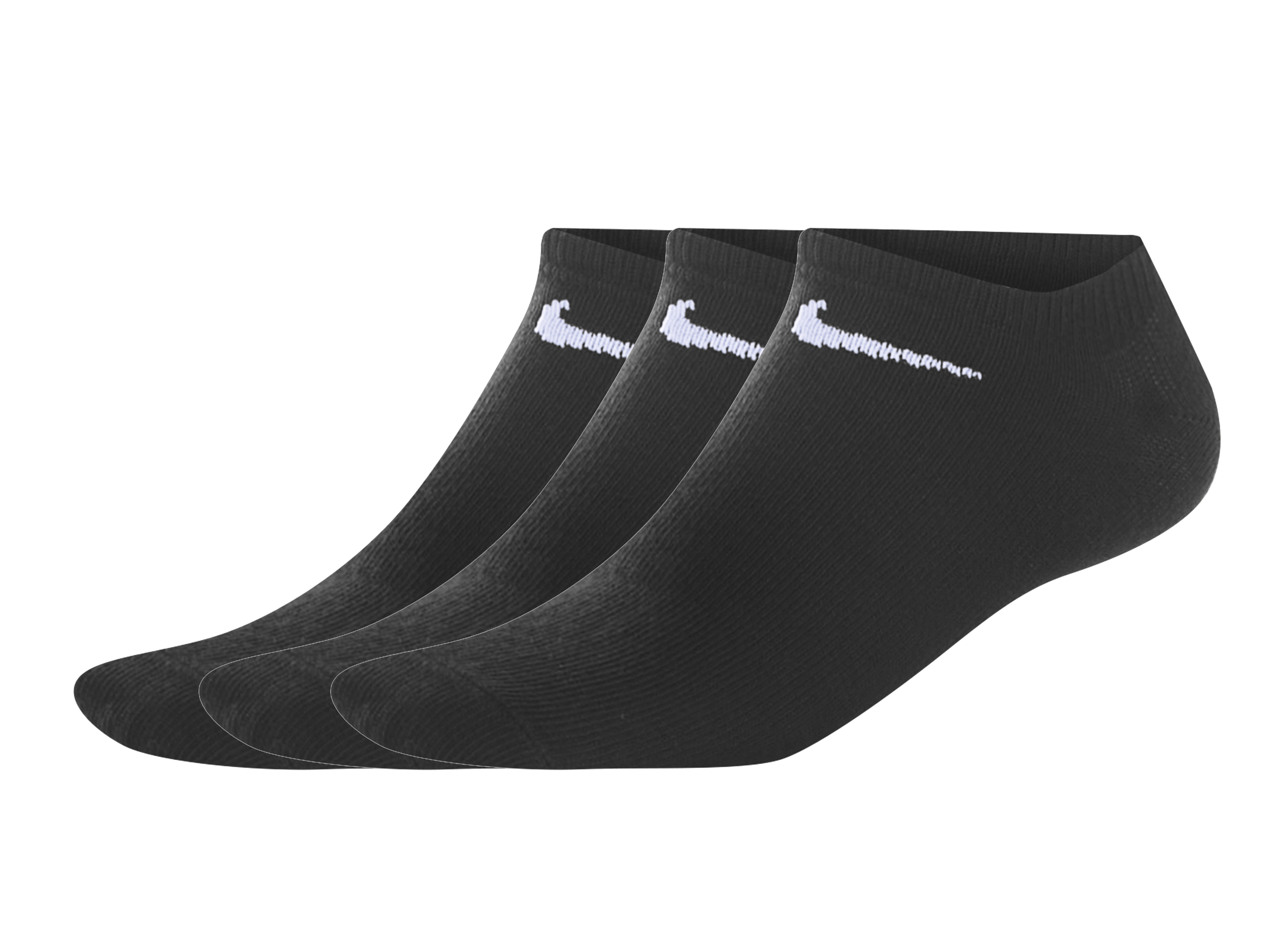 NIKE Skarpety sportowe stopki, 3 pary (Czarny, 39-42)