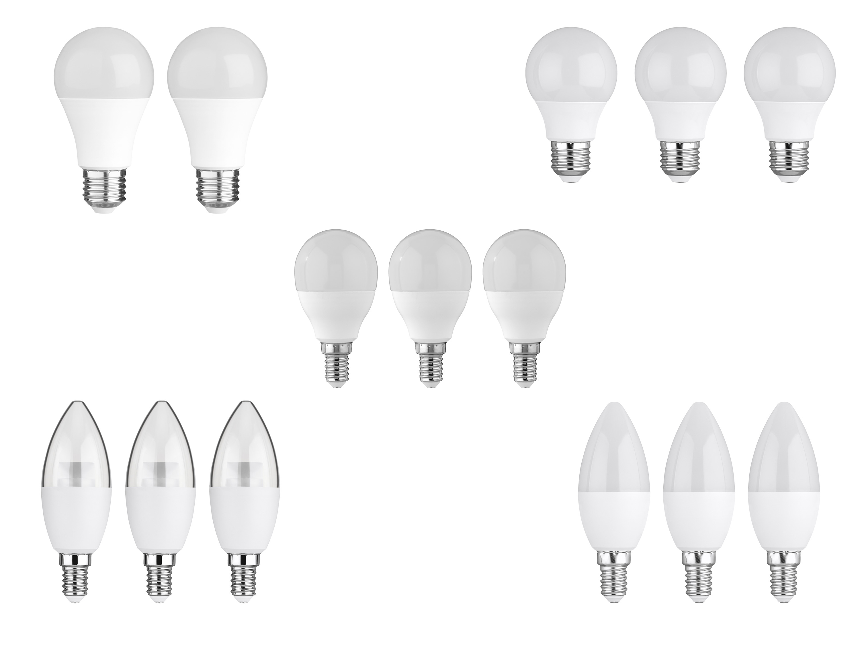 LIVARNO® Zestaw 2 lub 3 żarówek LED E14/E27