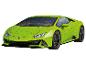 Neonowo zielone puzzle 3D Lamborghini Huracán EVO