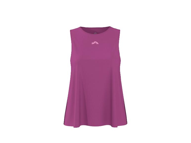 Fuksjowy damski sportowy top bez rękawów z logo.