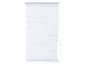Biała roleta o minimalistycznym designie.