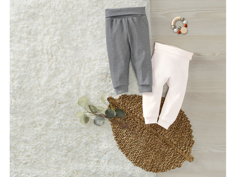 Pełny ekran: lupilu® Spodnie dresowe niemowlęce z bawełny organicznej, 2 pary - zdjęcie 16