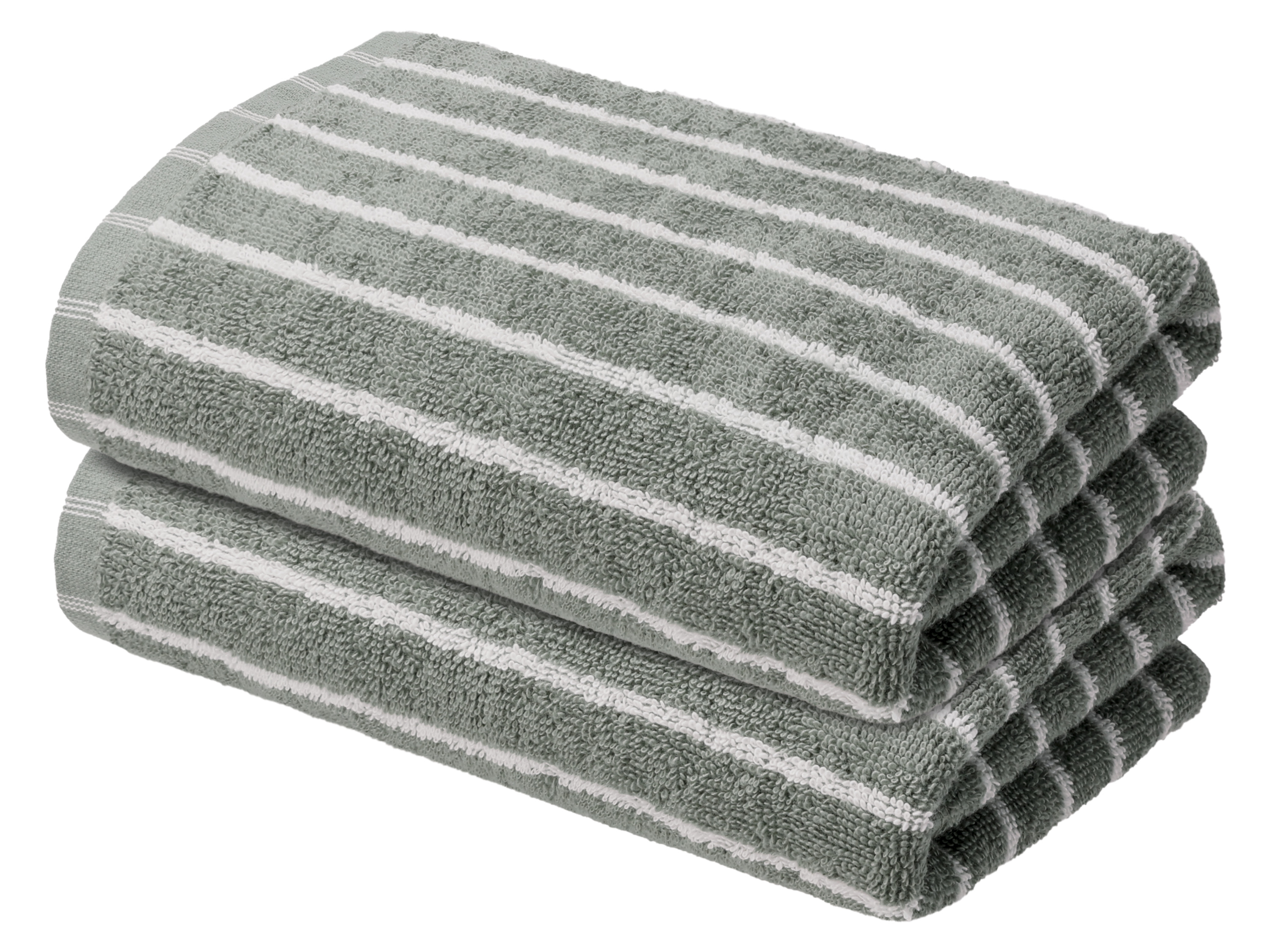 LIVARNO® Ręczniki frotte, 2 sztuki, 50 x 100 cm (Zielona)