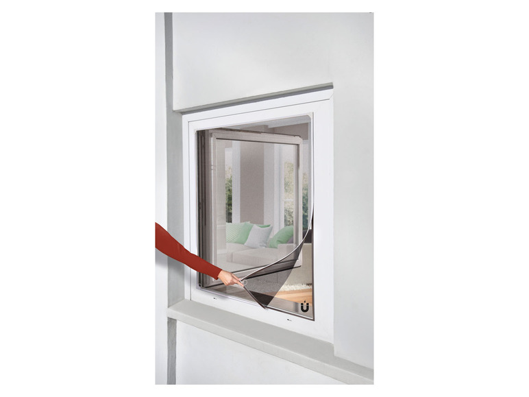 Pełny ekran: LIVARNO home Magnetyczna moskitiera na okno, 110 x 130 cm - zdjęcie 4