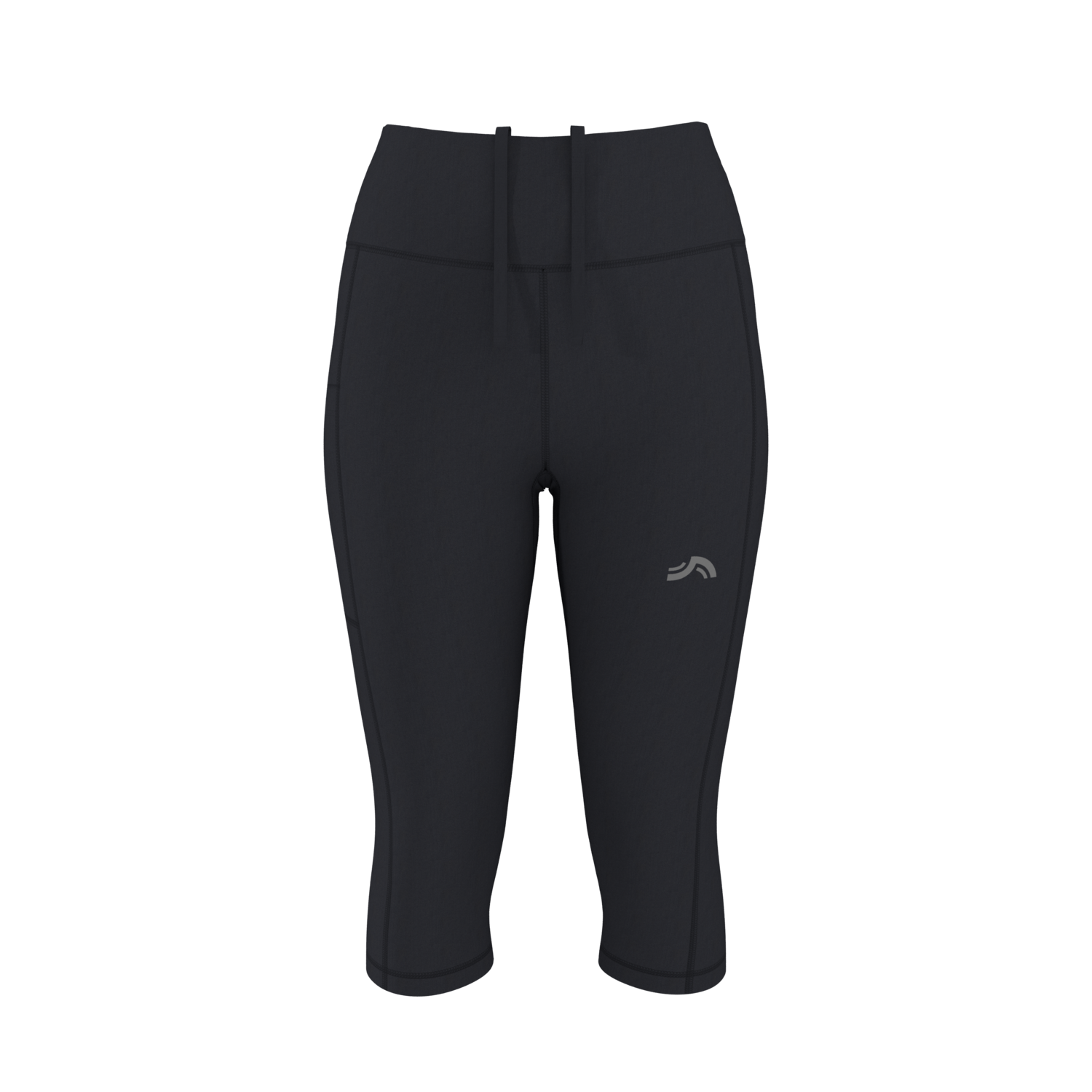 CRIVIT Legginsy capri funkcyjne damskie, z kieszenią na telefon (Czarny, M(40/42))