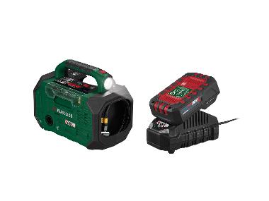 PARKSIDE® Zestaw Akumulatorowa sprężarka i pompka, 20 V z akumulatorem, 2 Ah i ładowarką, 2,4 A