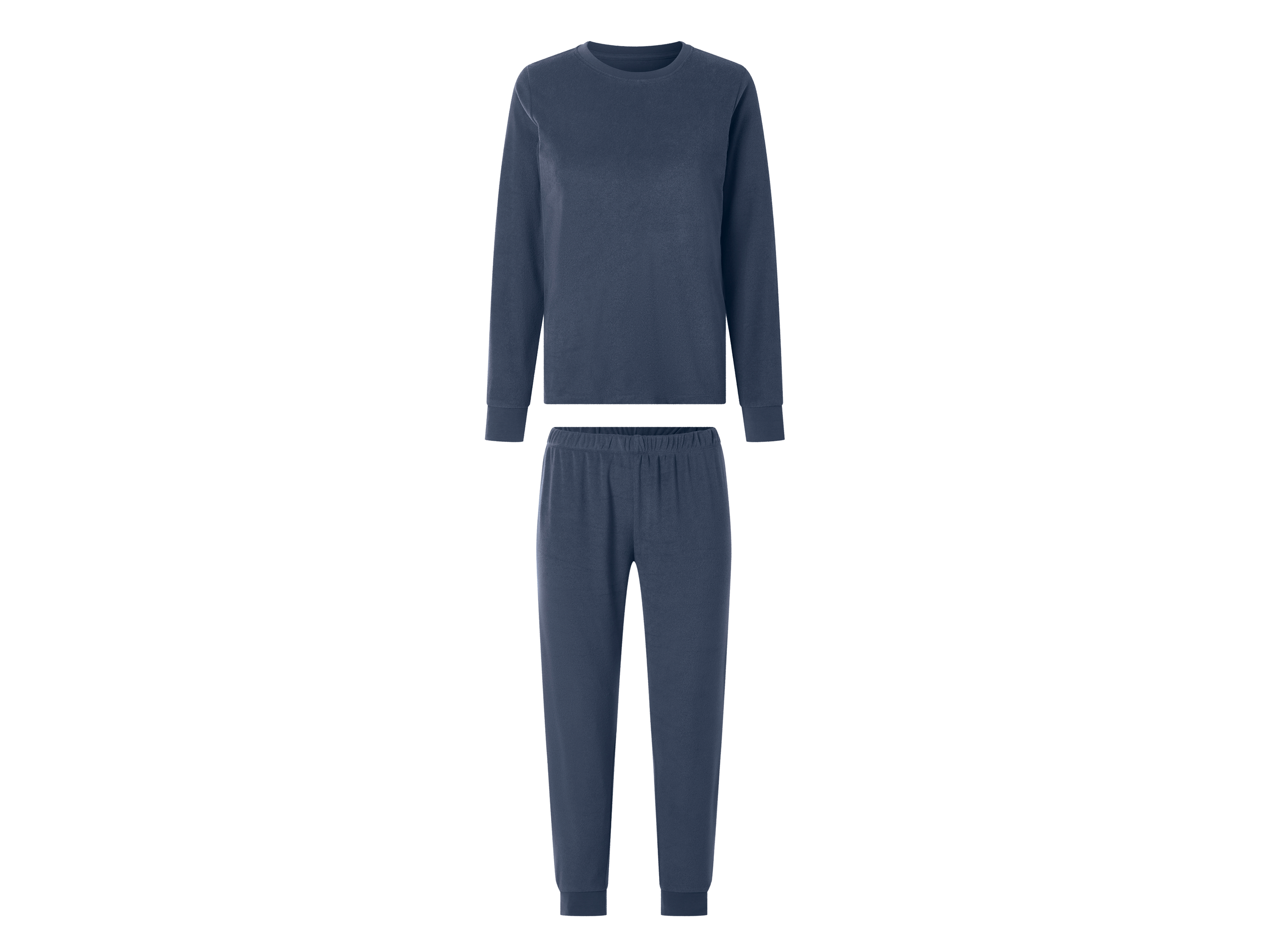ESMARA® Piżama damska z frotte (Niebieski, L (44/46))