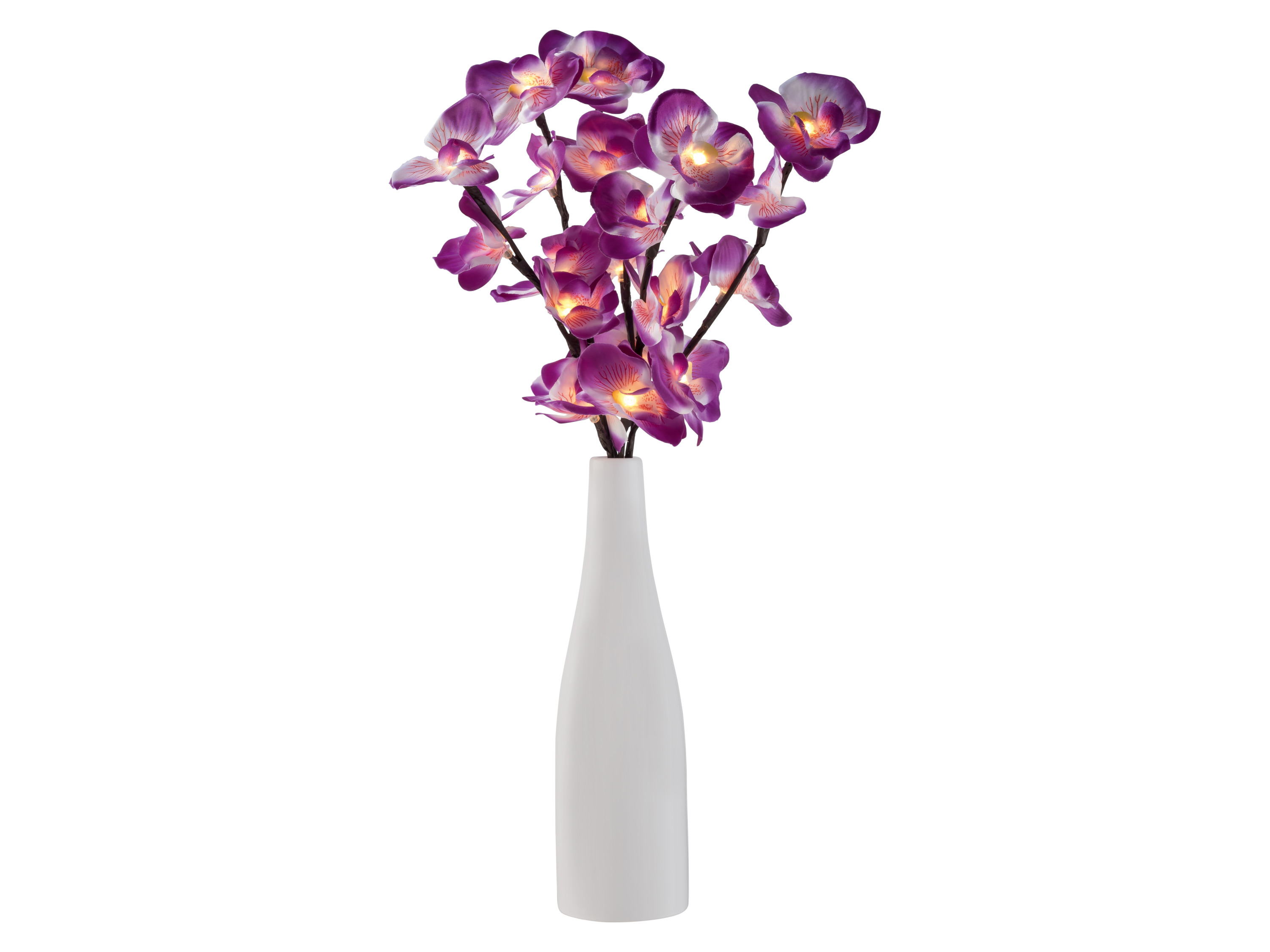 LIVARNO® Wazon dekoracyjny z gałązką LED (Kwiat orchidei, fiołek)