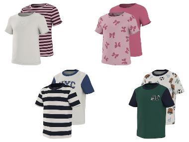 LUPILU® T-shirt dziecięcy z bawełną, 2 sztuki