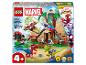 Zestaw LEGO Marvel Spidey i jego niesamowici przyjaciele z domkiem na drzewie, dinozaurami i postaciami.