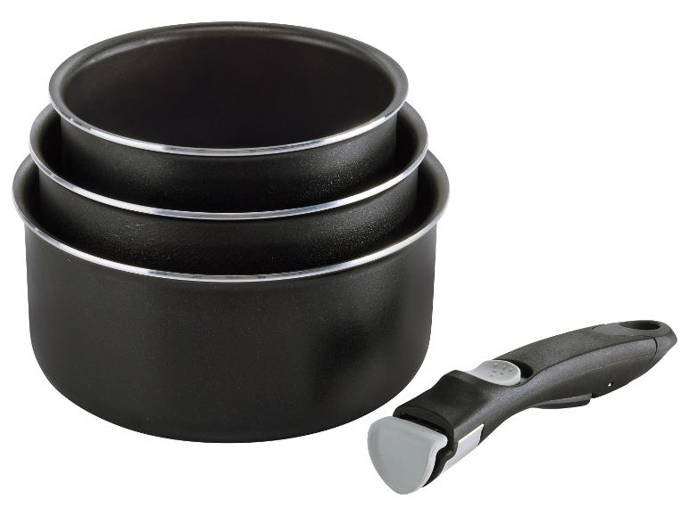Aluminiowy zestaw patelni lub rondli, 4 elementy