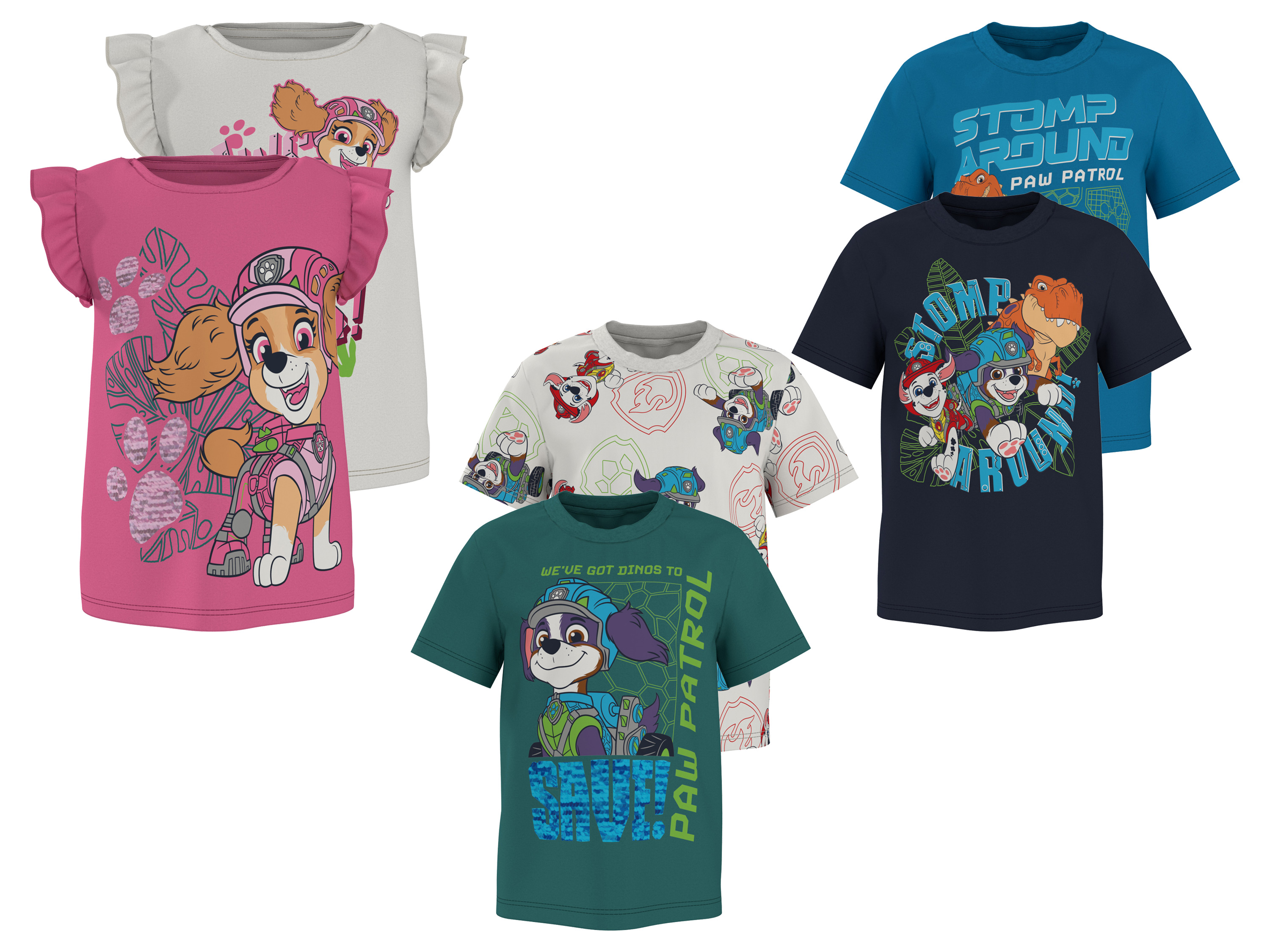 LUPILU® T-shirty dziecięce z bawełny, 2 sztuki