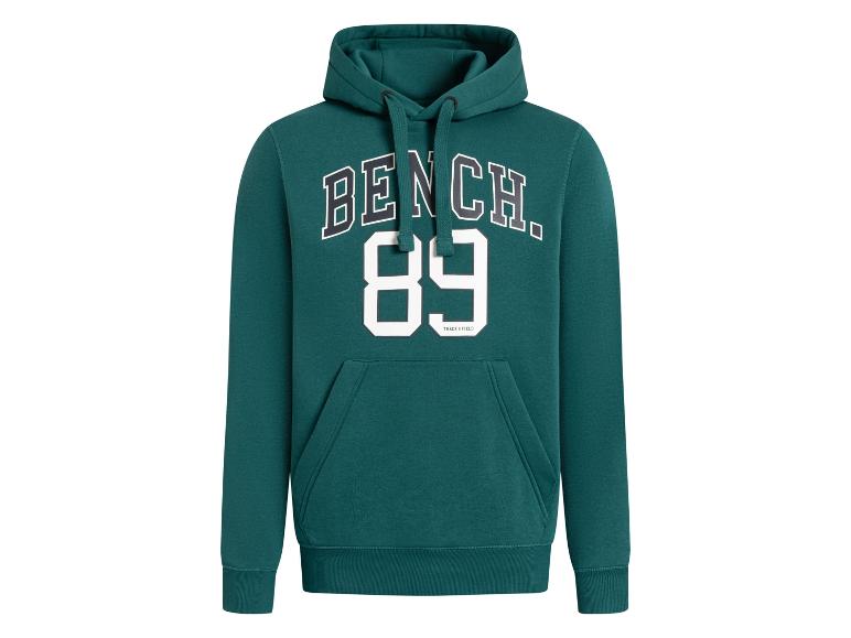 Ciemnozielona bluza z kapturem Bench z białym napisem „BENCH. 89 TRACK & FIELD”