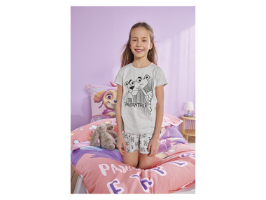 Piżama dziewczęca bawełniana z postaciami z bajek (t-shirt + szorty)