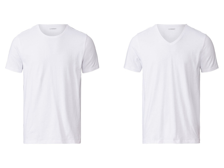 Pełny ekran: LIVERGY® T-shirty męskie z bawełną, 2 sztuki - zdjęcie 2