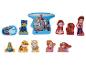 Figurki Psi Patrol, w tym Chase, Skye, Marshall, Rubble i Ryder, z pojazdami i akcesoriami.