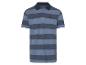 Koszulka polo w niebiesko-granatowe paski.