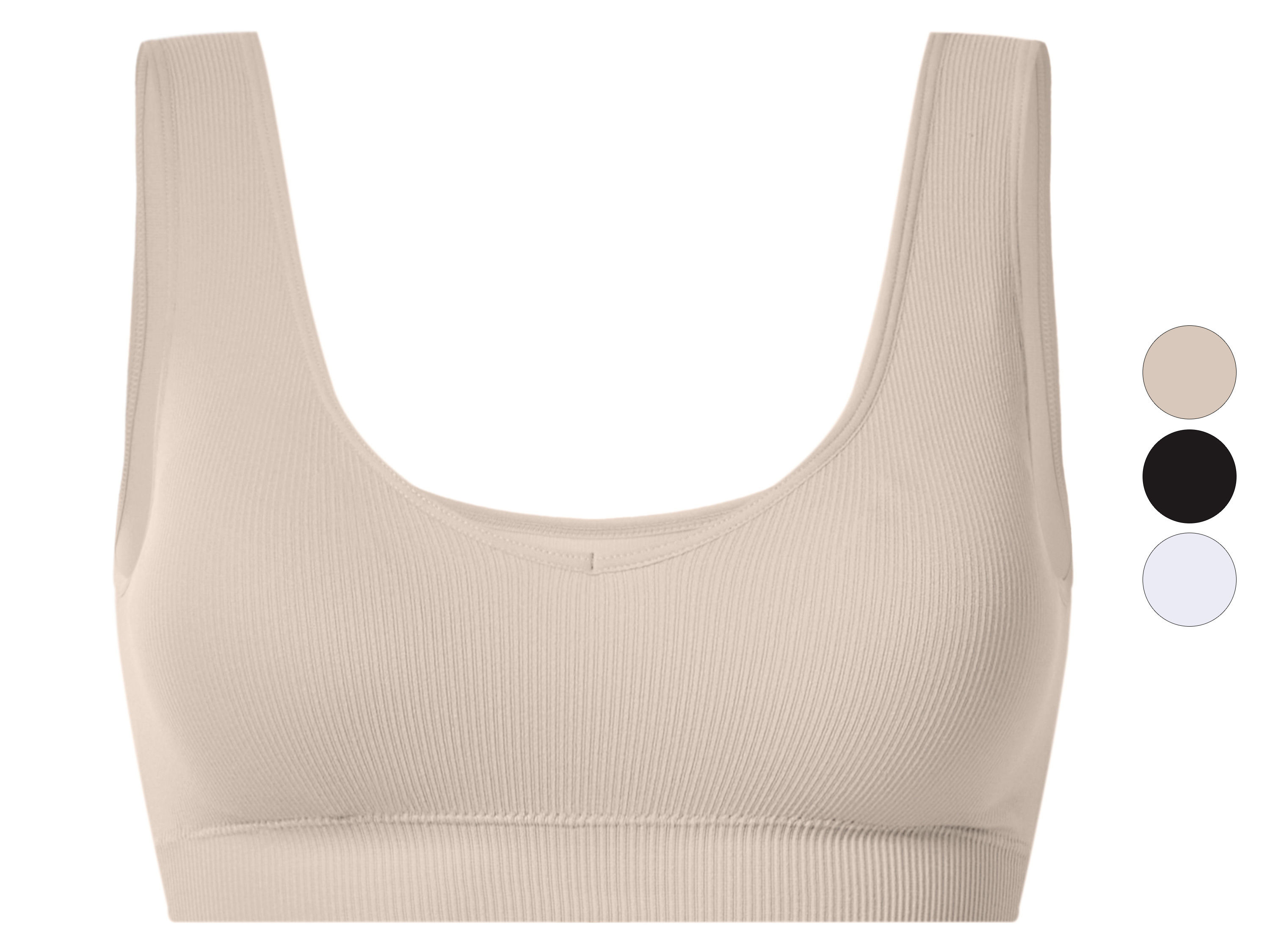 esmara® Biustonosz bustier prążkowany damski