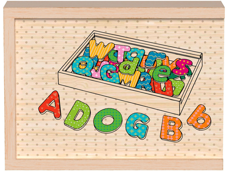 Pełny ekran: Playtive Drewniana układanka magnetyczna litery, cyfry lub kształty, 1 zestaw - zdjęcie 11