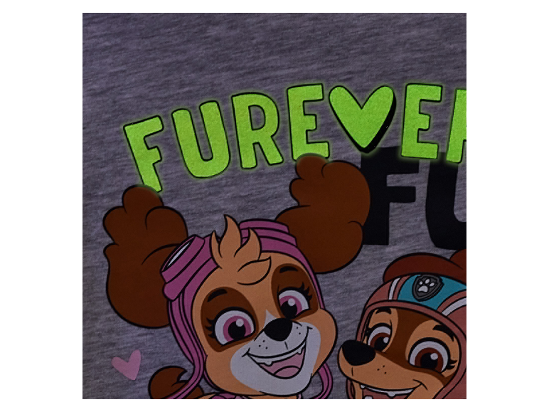 Dziecięca koszulka ze świecącym nadrukiem Psi Patrol.