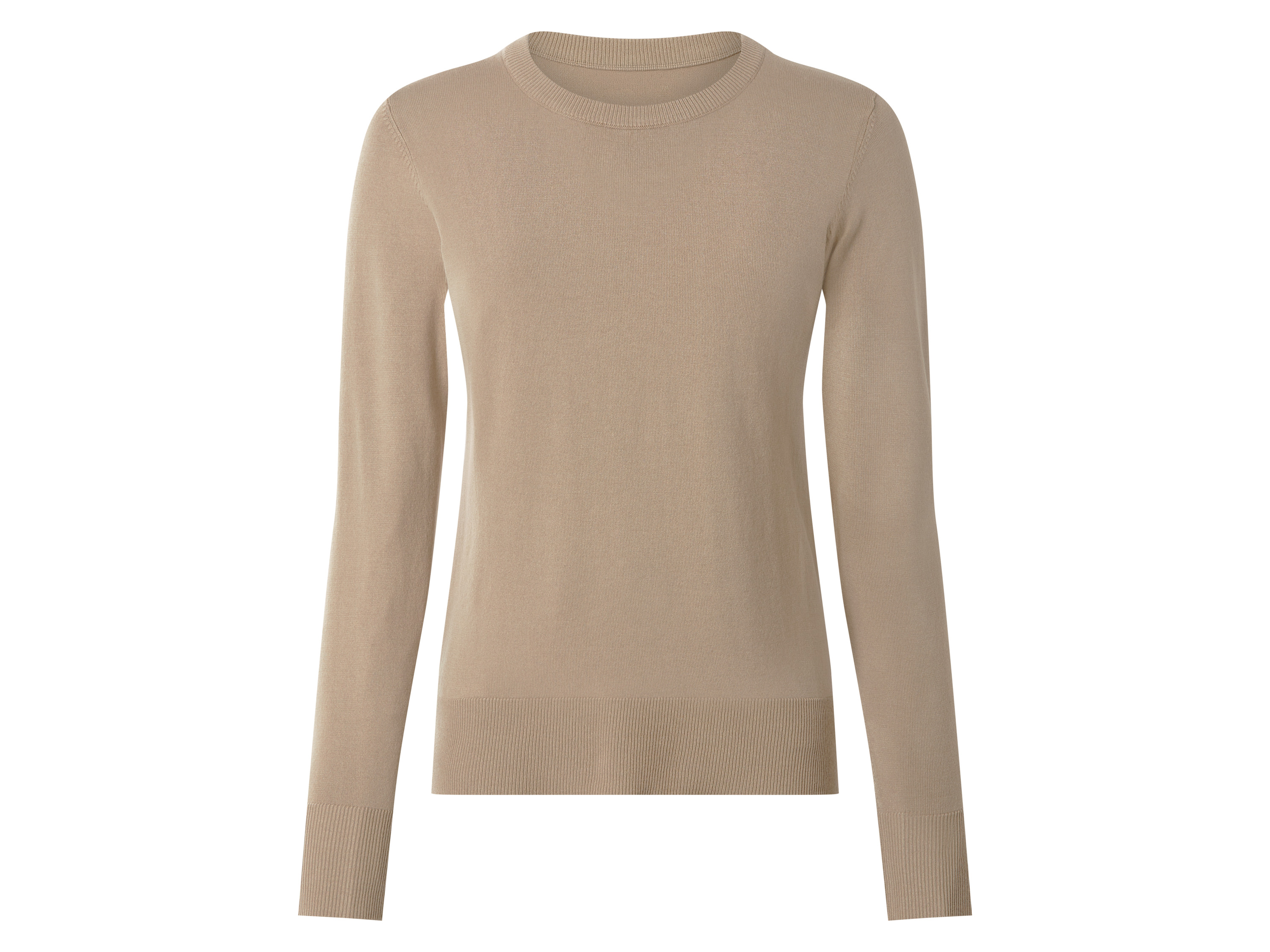ESMARA® Sweter damski z wiskozą (Beżowy, L(44/46))