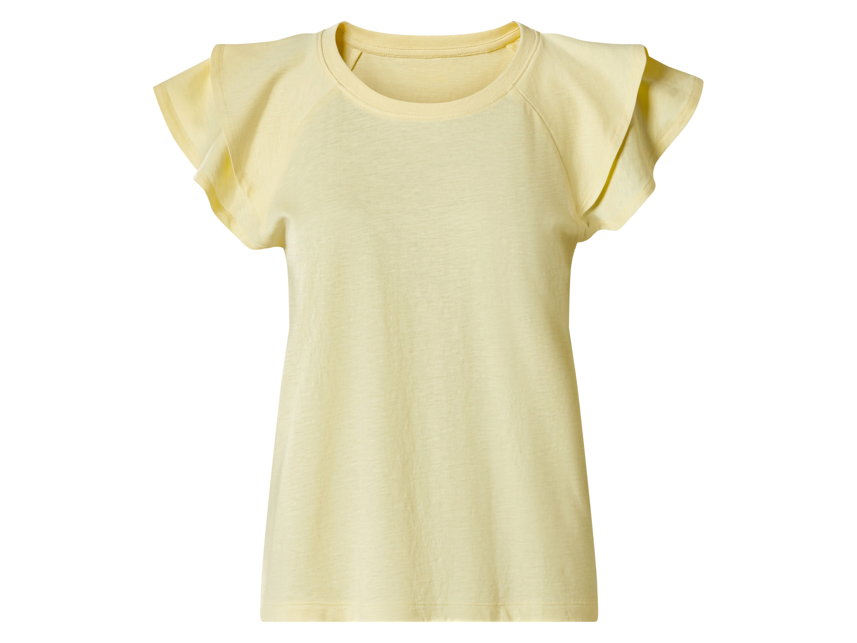 ESMARA® T-shirt damski z bawełny (Żółty, L(44/46))
