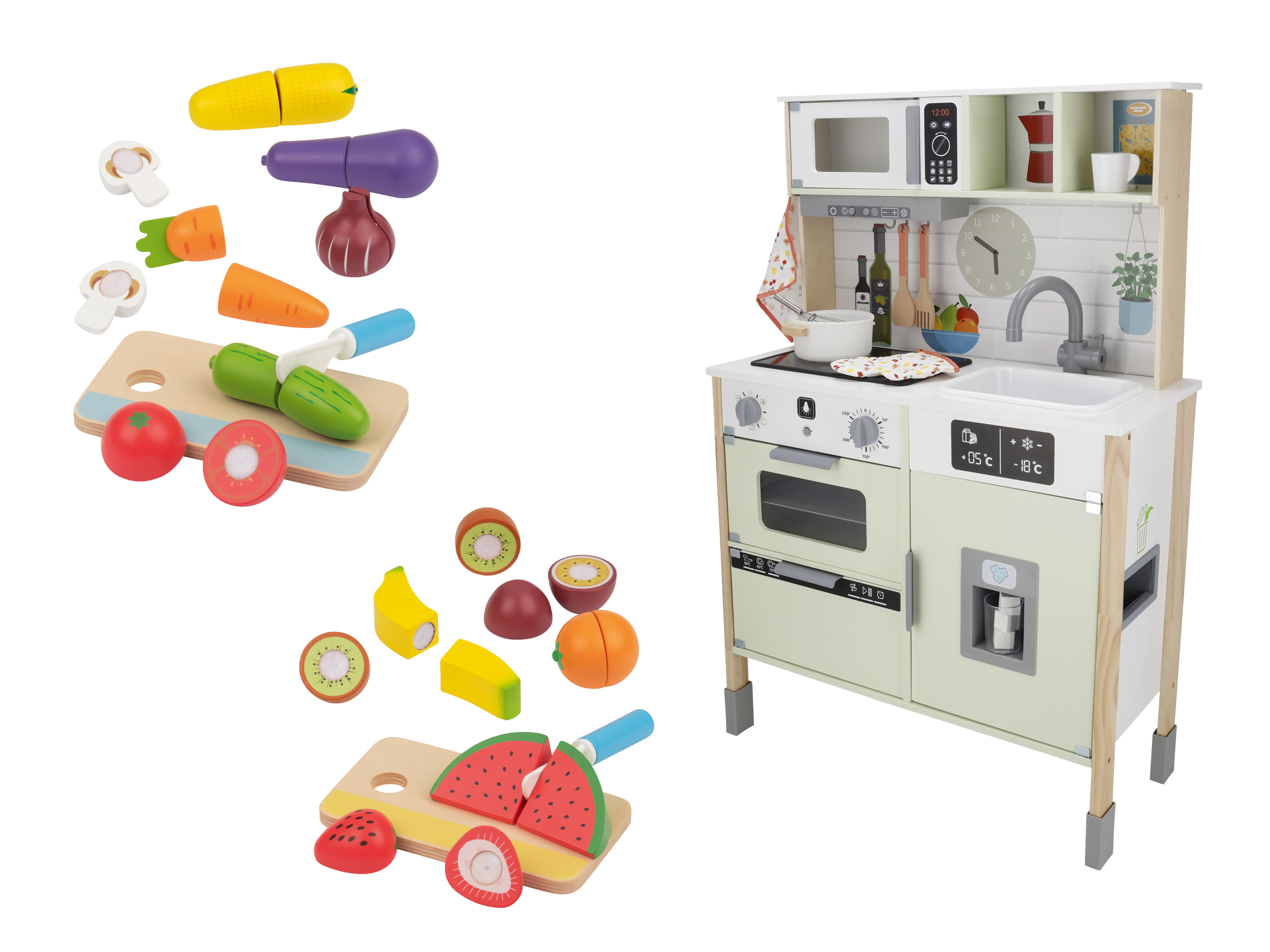 LUPILU® Zestaw drewnianych produktów spożywczych (Owoce)