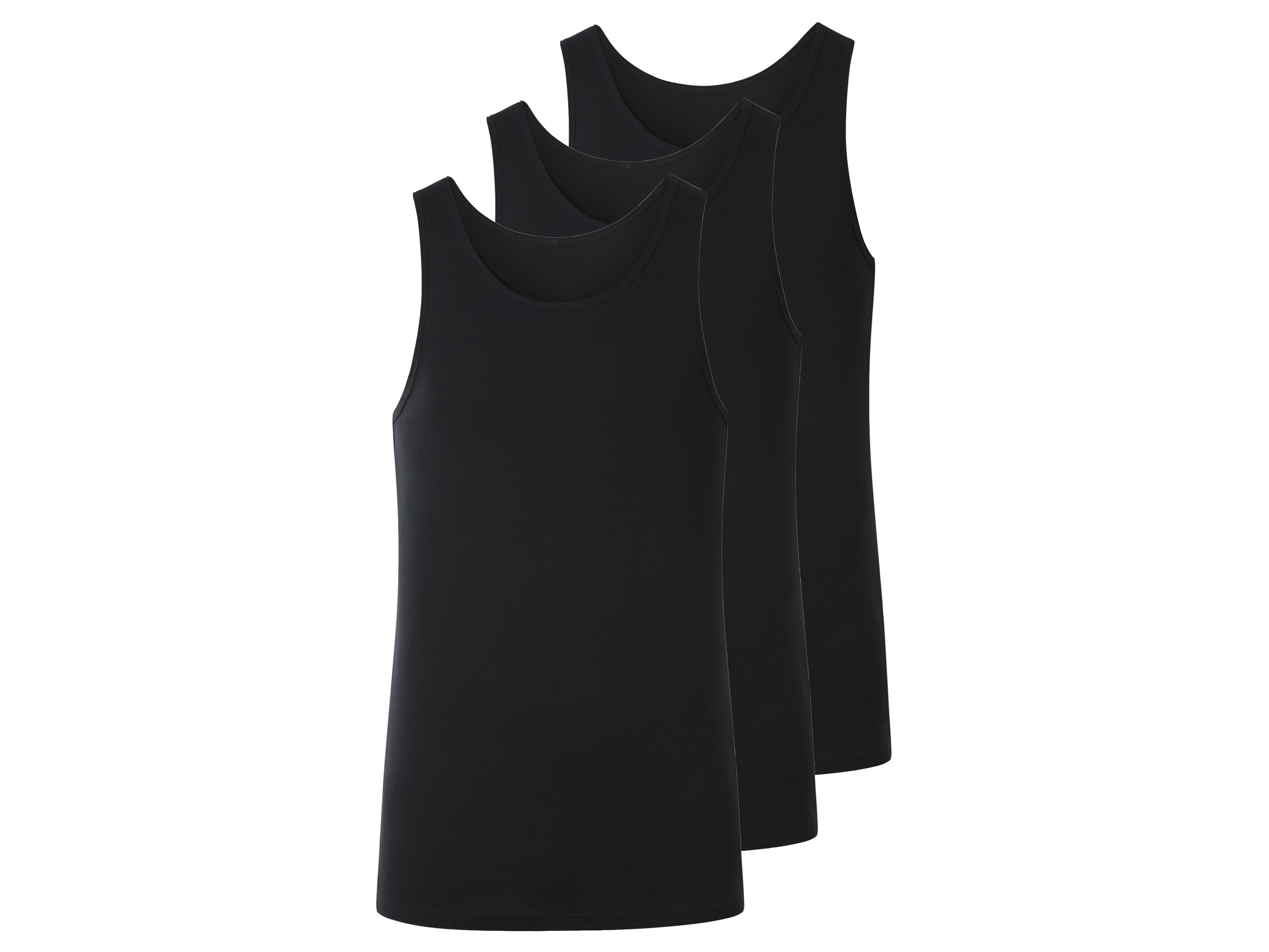 esmara Men Podkoszulki męskie z bawełny, 3 sztuki